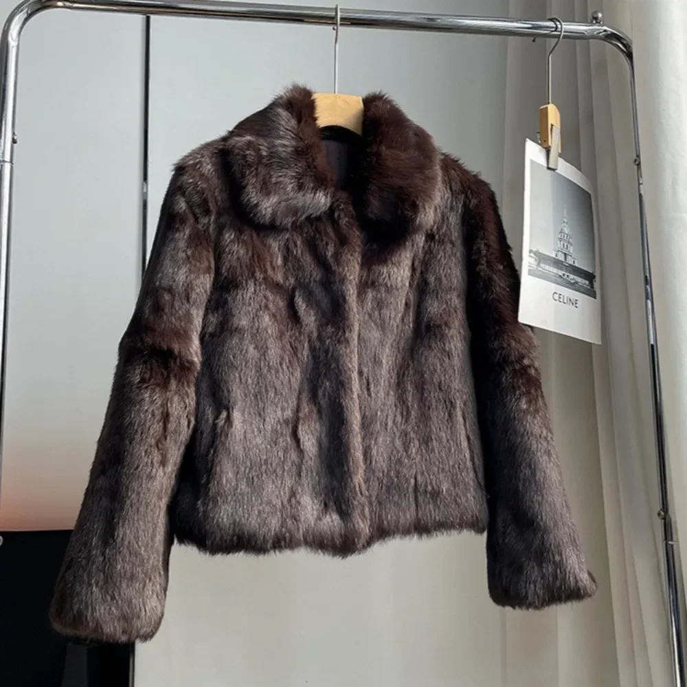 Winter Clothing Wholesale - Natuurlijke konijnenbontjas dames nieuwe herfst winter