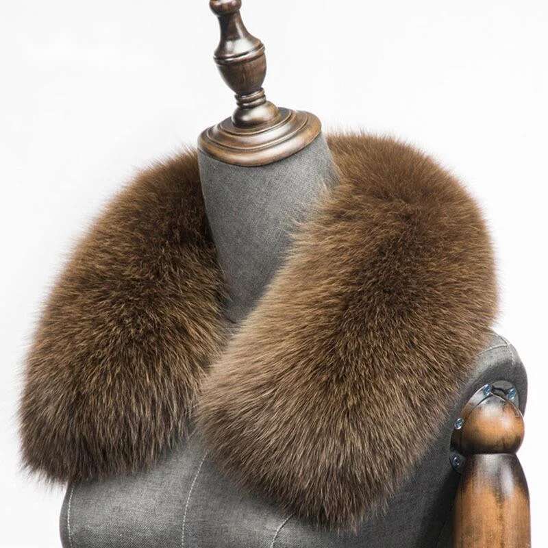 Winter Clothing Matching - Winter Natuurlijke Vossenbont Sjaal Vierkante Kraag