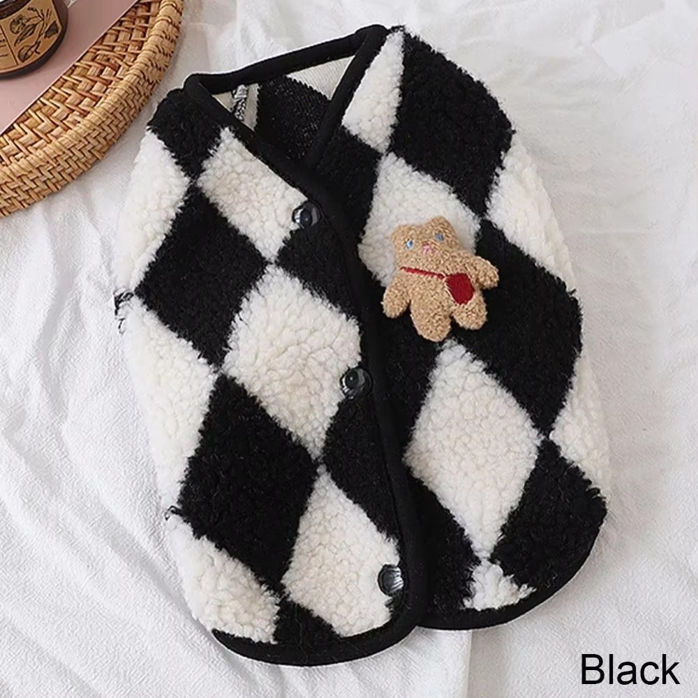 Jack Winter Clothing - Winterwarme hondenkleding voor puppy's, plaid fleece