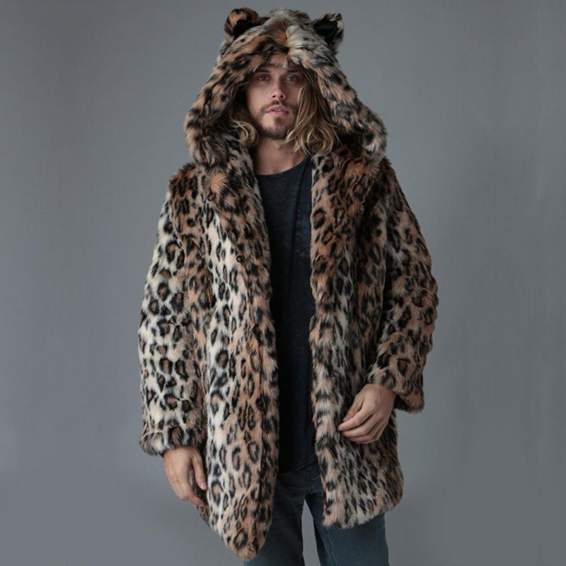 Winter Clothing Matching - Mannen namaakbont jas winterjas dikke capuchon