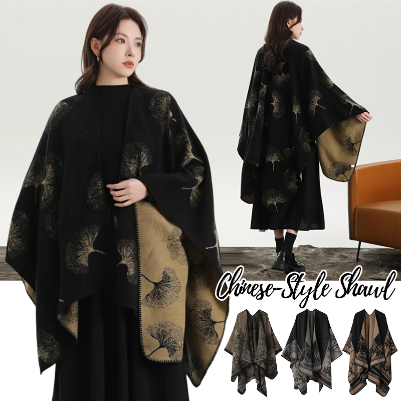 Winter Clothing Ideas For Women - Bedrukte gebreide sjaal voor dames herfst