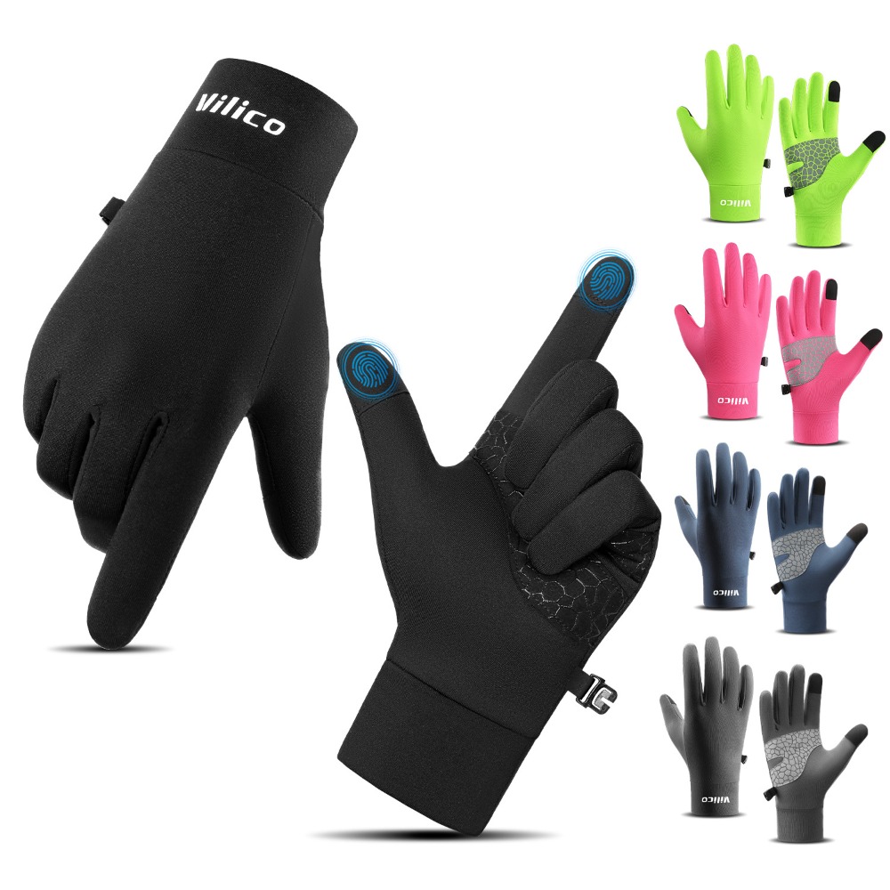 Knit Glove Touch Screen - Winter warm gebreide antislip touchscreen hardloophandschoenen