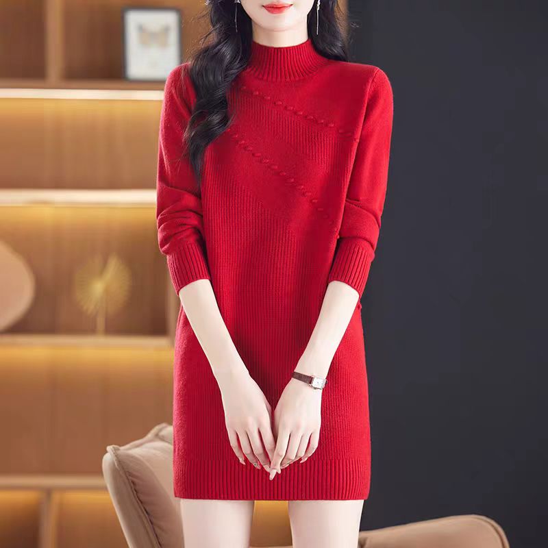 Winter Clothing H&M - Dameskleding Mode All-match Halfhoge kraag Gebreide