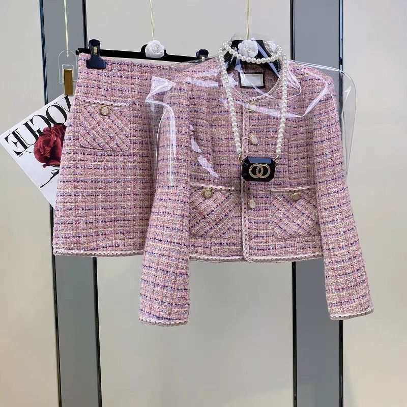 Jack Winter Clothing - Vrouwen Elegante Vintage Tweed Geurige Y2K