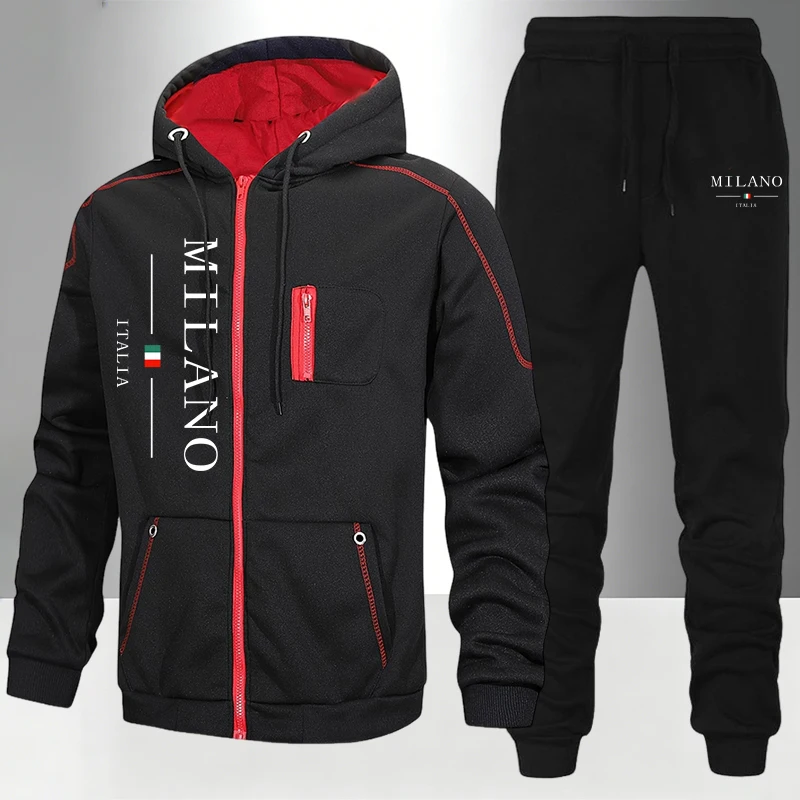 Winter Clothing Matching - Italië Mode Herenset/Jas/Broek Herfst Winter Dagelijks