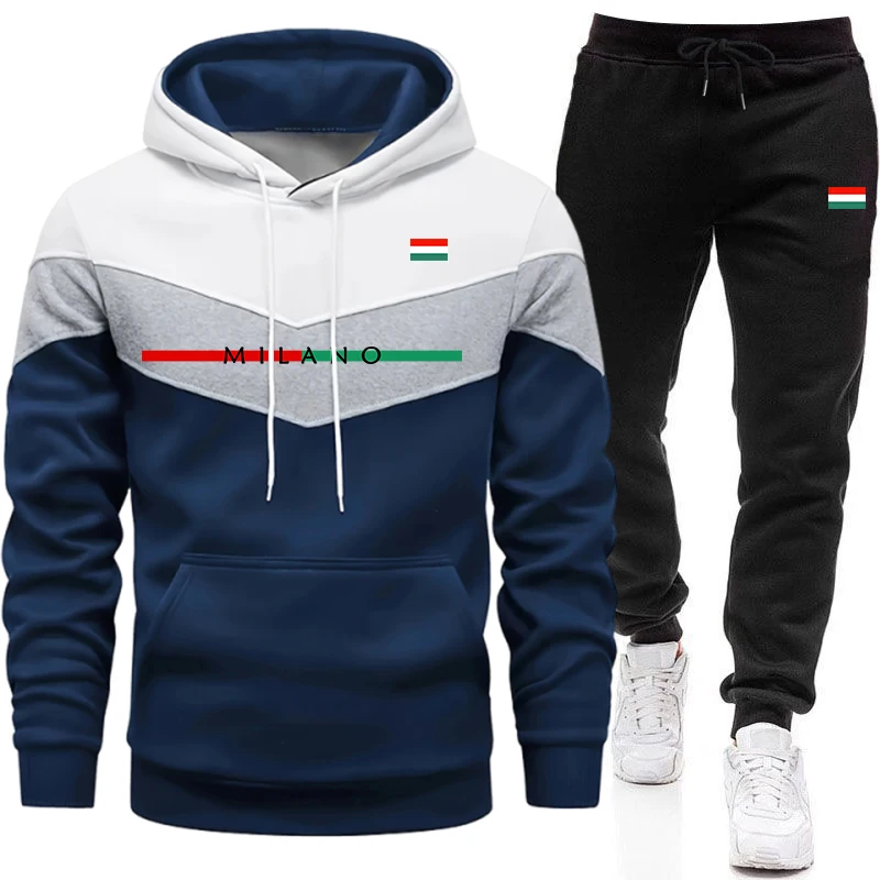 Winter Clothing Color - Kwaliteitsvolgans voor heren, casual driekleurig gespliced