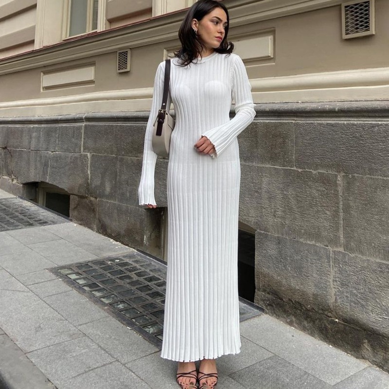 Winter Clothing H&M - Talenza gebreide maxi-jurk met veters Damesmode