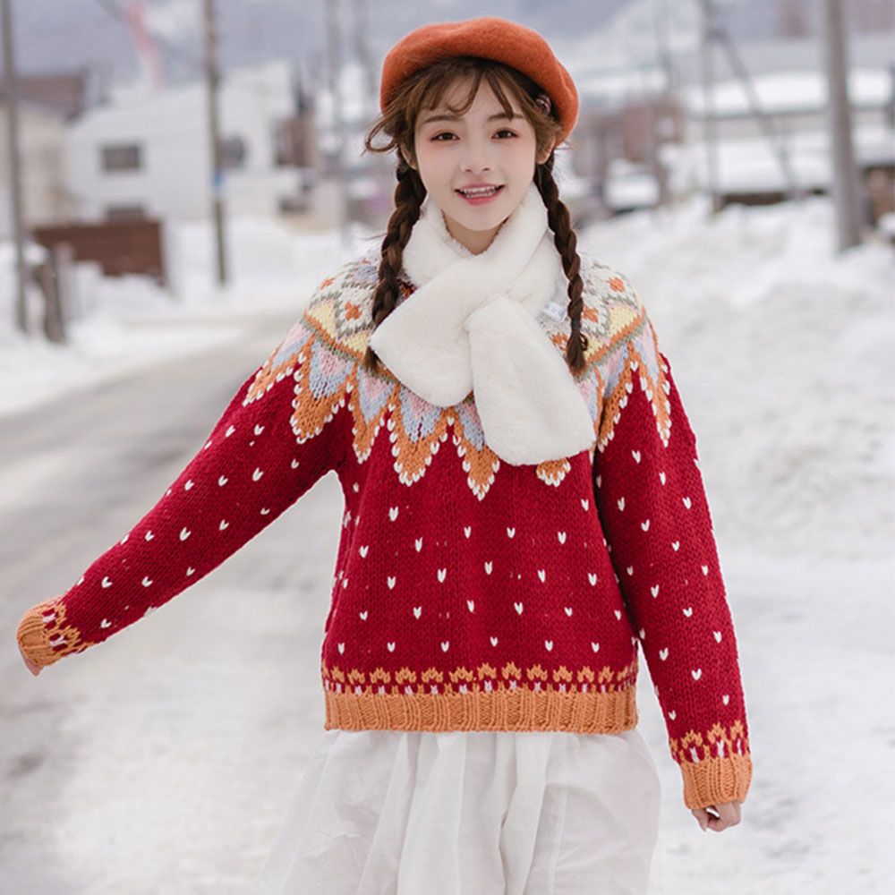 Effen kleur namaak konijnenbon - Winter Clothing Accessories recensie en prijs