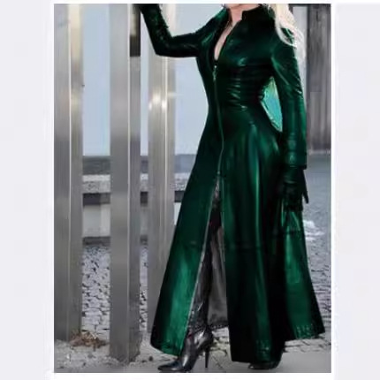 Plus Size Slim Fit PU-leren ja - Winter Clothing Color recensie en prijs